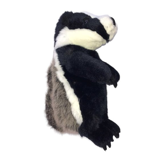 GUND Stuffed Animal Soft Plush Toy Black Honey Badger White Face.  Small. - Picture 5 of 6